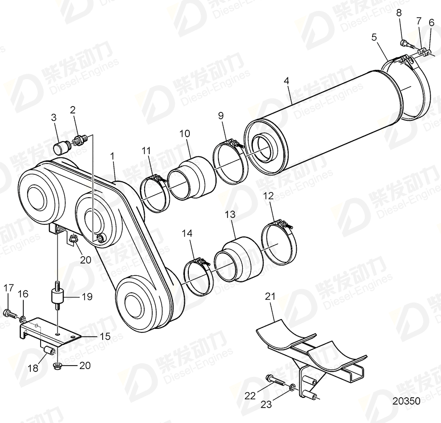 VOLVO Bracket 3830604 Drawing